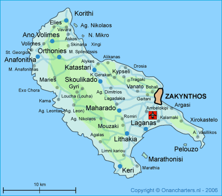 map of zakynthos
